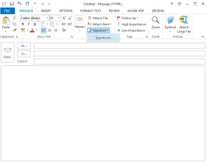 create a signature in outlook
