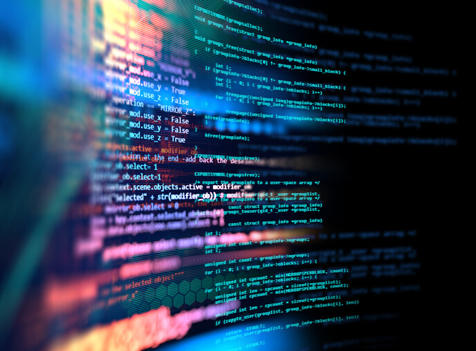 Coding on a computer screen