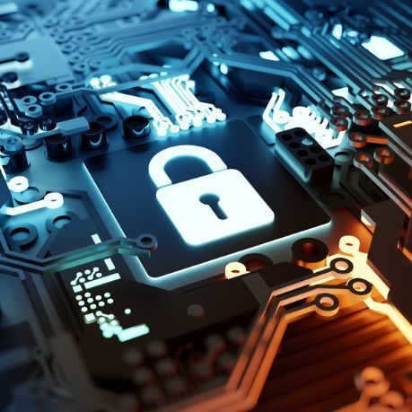 computer motherboard with a lock | Cyber security Risks to Small Business