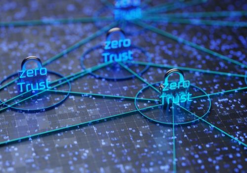 the word "zero trust" appearing a few times on a motherboard