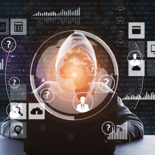 hacker with questions marks in front of him