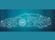 digital blueprint of car with an AI chip in it